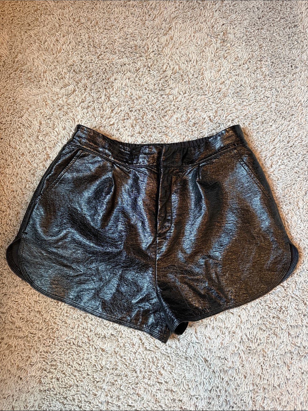GREY LAB Black Shimmer Shorts